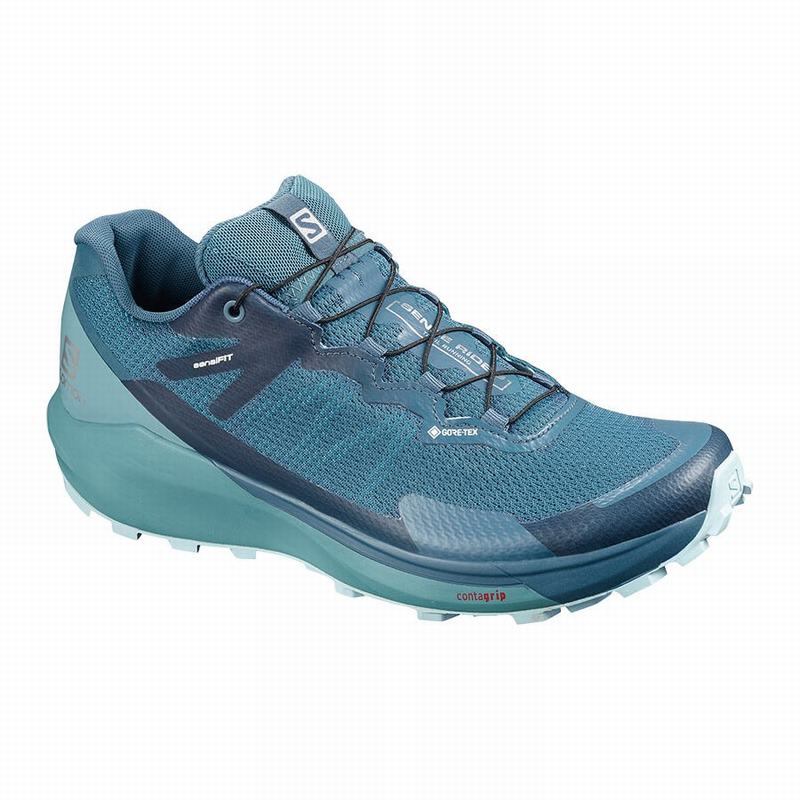 SALOMON SENSE RIDE 3 GTX INVIS. FIT W Philippines - Women's Trail Running Shoes - Turquoise/Blue | 9